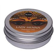 Краска для бровей на основе хны Черная Premium Line (Lady Henna) - упаковка: 10 г. (Индия)