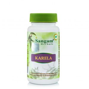КАРЕЛА - нормализация сахара, холестерина, давления.(KARELA) Sangam Herbals - 60 таб. по 950 мг. (Индия)