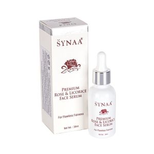 Сыворотка для лица осветляющая с витамином С и ретинолом (Premium rose & licorice face serum) Synaa - 30 мл. (Индия)