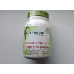 Мултани митти чурна - жёлтая глина (Multani Mitti Churnam) Sangam Herbals - 100 гр. (Индия)