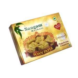Индийская халва СОАН ПАПДИ «Премиум» (Soan Papdi) Sangam Herbals - 250,0 гр. (Индия)