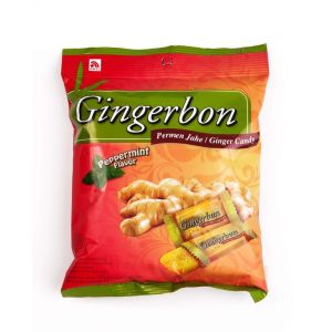 Имбирные конфеты с мятой "Джинджебон" (Gingerbon Peppermint Candy) Agel - 125гр, 31 штука. (Индонезия)