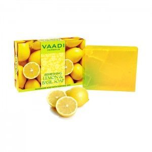 Освежающее мыло с лимоном и базиликом (Refreshing Lemon & Basil Soap) Vaadi Herbals - 75 г.