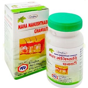 Маха Манджиштади Гханвати / Манджишта - для лечения крови, 40 таб. , УНЖА (Maha Manjishthadi Ghanvati UNJHA) Индия