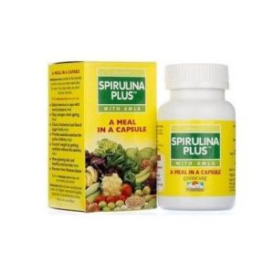 Спирулина Плюс Амла-витаминная бомба (Spirulina Plus with amla) Goodcare - 60 кап. по 600 мг. (Индия)