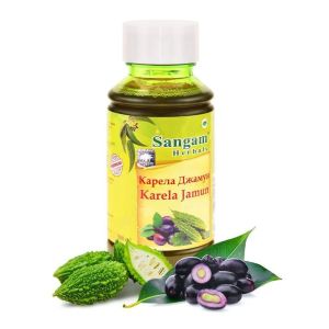 Натуральный сок Карела и Джамуны (Karela Jamun Juice) Sangam herbals - 500 мл. (Индия)