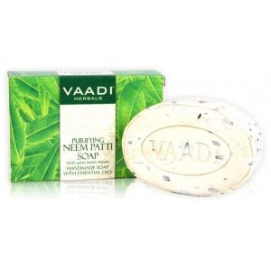 Антисептическое мыло с листьями нима (Soap Neem Patti) Vaadi Herbals - 75гр. (Индия)