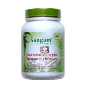 Джатаманси чурна, успокоительное средство и тоник для мозга (Jatamansi churnam) Sangam Herbals - 100 гр. (Индия)
