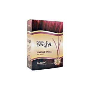 Травяная краска для волос Бургунд (Aasha herbals) - упаковка: 6х10 г.