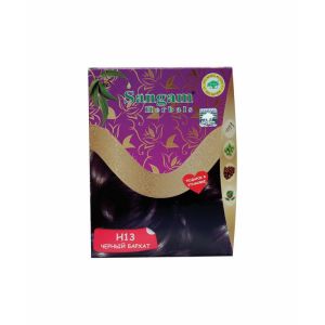 Краска для волос Черный бархат Н13 Sangam Herbals, упаковка 6x10 г.