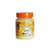 Масло кокосовое Virgin пищевое , холодный отжим, не очищенное, пластик (Coconut Oil) Sangam Herbals - 150 г. (Индия)