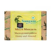 Мыло Мед и Миндаль (Honey and Almond) Sangam herbals: мыло аювердическое - 100 г.