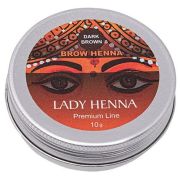 Краска для бровей на основе хны Темно-коричневая Premium Line (Lady Henna) - упаковка: 10 г. (Индия)